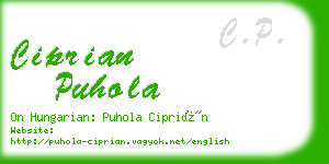 ciprian puhola business card